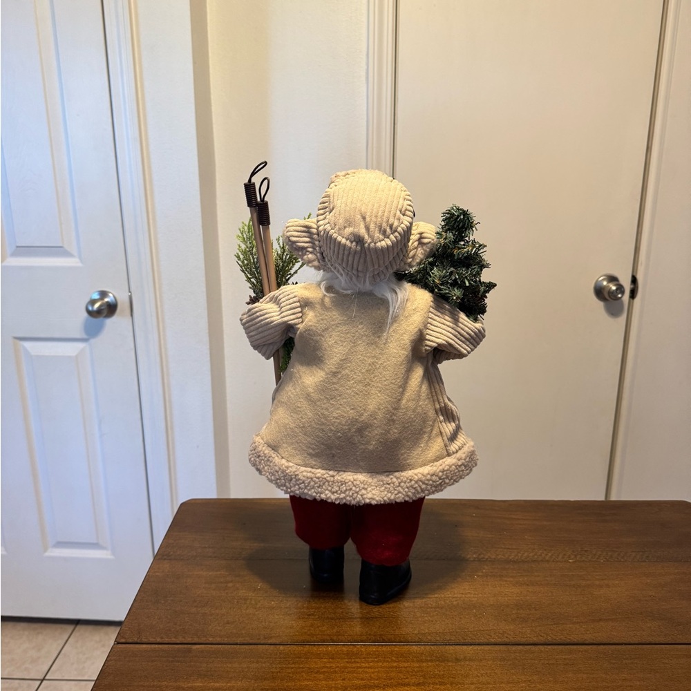 Handmade Beige and Red Santa Doll